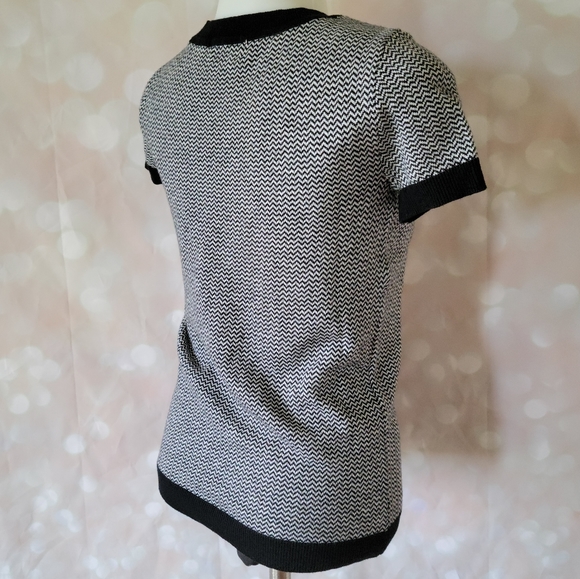 Maison Jules Ribbed Ringer Short Sleeve Sweater - Picture 5 of 14